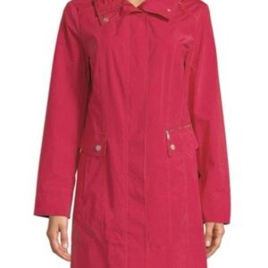 NWT Cole Haan packable rain travel hooded jacket size M